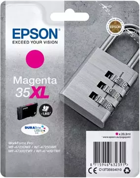 Een Epson inktcartridge 35XL, 20,3 ml, OEM C13T35934010, magenta koop je bij ShopXPress