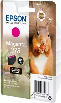 Een Epson inktcartridge 378, 360 pagina's, OEM C13T37834010, magenta koop je bij ShopXPress