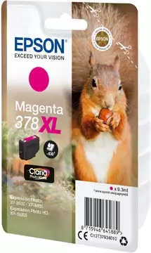 Een Epson inktcartridge 378 XL, 830 pagina's, OEM C13T37934010, magenta koop je bij ShopXPress