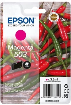 Vous pouvez acheter un Epson cartouche d'encre 503, 165 pages, OEM C13T09Q34010, magenta chez Supplierz BV