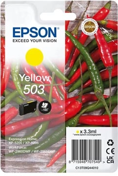 Een Epson inktcartridge 503, 165 pagina's, OEM C13T09Q44010, geel koop je bij Supplierz BV