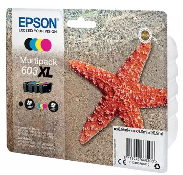 Een Epson inktcartridge 603 XL, 20,9 ml, OEM C13T03A64010, 4 kleuren koop je bij ShopXPress