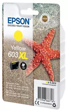 Een Epson inktcartridge 603 XL, 4 ml, OEM C13T03A44010, geel koop je bij ShopXPress