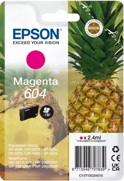 Een Epson inktcartridge 604, 130 pagina's, OEM C13T10G34010, magenta koop je bij ShopXPress