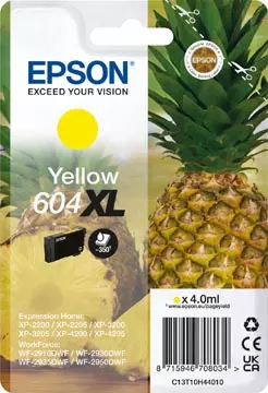 Een Epson inktcartridge 604 XL, 350 pagina's, OEM C13T10H44010, geel koop je bij ShopXPress