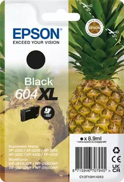 Een Epson inktcartridge 604 XL, 500 pagina's, OEM C13T10H14010, zwart koop je bij ShopXPress