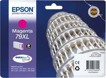 Een Epson inktcartridge 79XL, 2.000 pagina's, OEM C13T79034010, magenta koop je bij ShopXPress