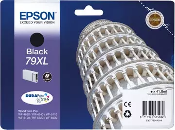 Een Epson inktcartridge 79XL, 2.600 pagina's, OEM C13T79014010, zwart koop je bij ShopXPress