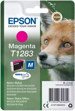 Een Epson inktcartridge T1283, 140 pagina's, OEM C13T12834012, magenta koop je bij ShopXPress