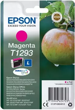 Een Epson inktcartridge T1293, 330 pagina's, OEM C13T12934012, magenta koop je bij ShopXPress