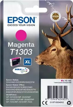 Een Epson inktcartridge T1303, 600 pagina's, OEM C13T13034012, magenta koop je bij ShopXPress