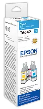 Een Epson inktfles T664, 6.500 pagina's, OEM C13T664240, cyaan koop je bij ShopXPress