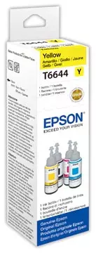 Een Epson inktfles T664, 6.500 pagina's, OEM C13T664440, geel koop je bij ShopXPress