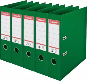 Een Esselte ordner Power N°1, rug van 7,5 cm, groen, pak van 5 stuks koop je bij ShopXPress