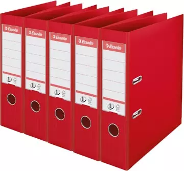 Een Esselte ordner Power N°1, rug van 7,5 cm, rood, pak van 5 stuks koop je bij ShopXPress