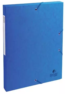 Een Exacompta elastobox Exabox blauw, rug van 2,5 cm koop je bij ShopXPress