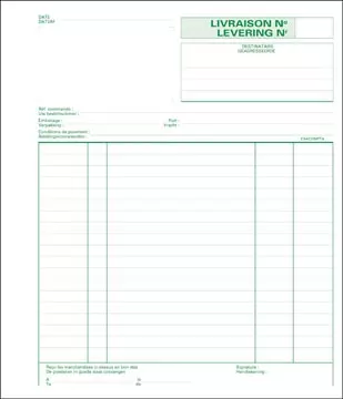 Een Exacompta leveringen, ft 21 x 18 cm, dupli (50 x 2 vel), tweetalig (NL/FR) koop je bij ShopXPress