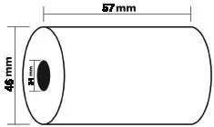 Een Exacompta thermische rekenrol ft 57 mm, diameter +-46 mm, asgat 12 mm, lengte 24 meter, pak van 5 rol koop je bij ShopXPress