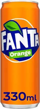 Een Fanta Orange frisdrank, sleek blik van 33 cl, pak van 24 stuks koop je bij ShopXPress