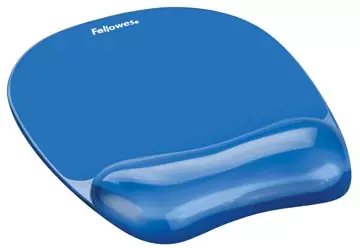 Een Fellowes Crystals Gel muismat met polssteun, blauw koop je bij ShopXPress