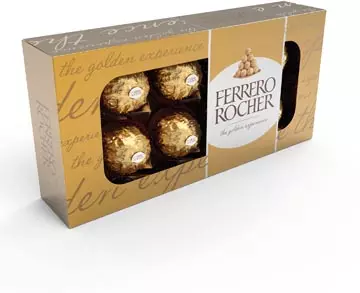 Een Ferrero Rocher, 8 stuks, doos van 100 g koop je bij ShopXPress