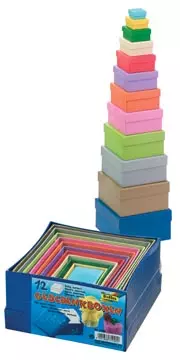 Een Folia geschenkdozen vierkant, ft grootste: 14,5 x 7,5 cm (l x h), ft kleinste: 3,5 x 2 cm (l x h) koop je bij ShopXPress