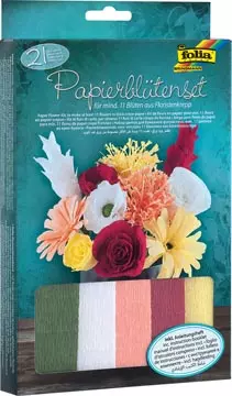 Een Folia knutselset crêpe papier bloemen, 21-delig koop je bij ShopXPress