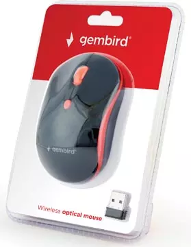 Een Gembird draadloze optische muis, rood koop je bij ShopXPress