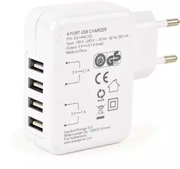 Een Energenie USB adapter, 4 poorten koop je bij ShopXPress