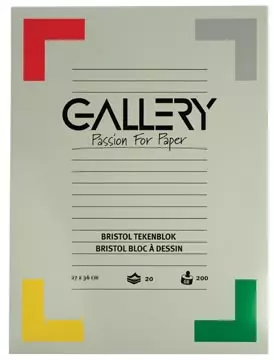 Een Gallery Bristol tekenblok ft 27 x 36 cm, 200 g/m², blok van 20 vel koop je bij ShopXPress