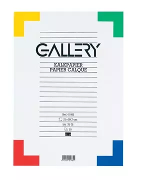 Een Gallery kalkpapier, ft 21 x 29,7 cm (A4), blok van 20 vel koop je bij ShopXPress