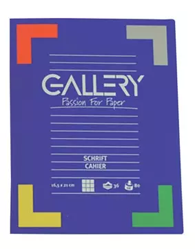 Een Gallery schrift, ft 16,5 x 21 cm, gelijnd, 72 bladzijden koop je bij ShopXPress