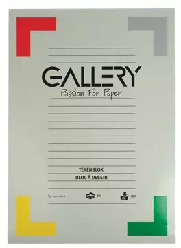 Een Gallery tekenblok, extra zwaar houtvrij papier, 190 g/m², ft 29,7 x 42 cm (A3), blok van 20 vel koop je bij ShopXPress