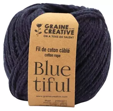 Een Graine Créative Macramé touw, ft 2,5 mm x 80 m, indigo koop je bij ShopXPress