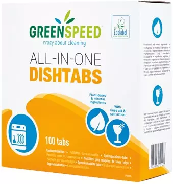 Een Greenspeed All-In-One vaatwastabletten 3 in 1 werking, 100 stuks, 1.8 kg koop je bij ShopXPress