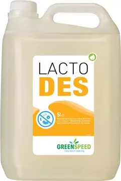 Een Greenspeed desinfectie Lacto Des, geurloos, flacon van 5l koop je bij ShopXPress