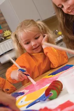 Een Havo verfschort voor kinderen 2-4 jaar, oranje koop je bij ShopXPress