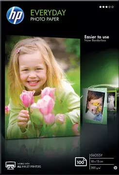 Een HP Everyday fotopapier ft 10 x 15 cm, 200 g, pak van 100 vel, glanzend koop je bij ShopXPress