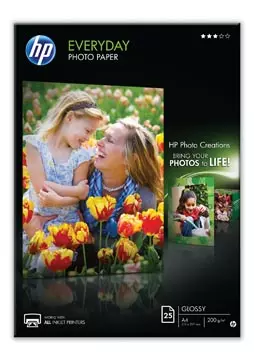 Een HP Everyday fotopapier ft A4, 200 g, pak van 25 vel, glanzend koop je bij ShopXPress