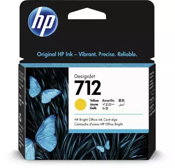 Een HP inktcartridge 712, 29 ml, OEM 3ED69A, geel koop je bij ShopXPress