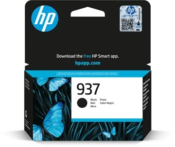 Een HP inktcartridge 937, 1.250 pagina's, OEM 4S6W5NE, zwart koop je bij Supplierz BV