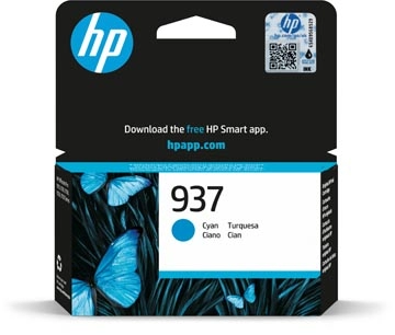 Een HP inktcartridge 937, 800 pagina's, OEM 4S6W2NE, cyaan koop je bij Supplierz BV