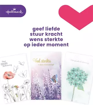 Een Hallmark navulset wenskaarten, deelneming, pak van 10 stuks koop je bij Supplierz BV