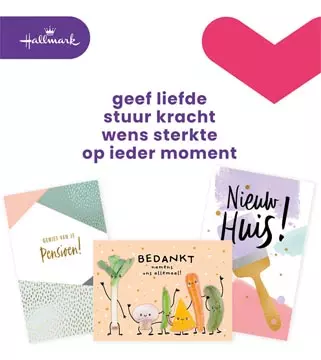 Een Hallmark navulset wenskaarten, divers, pak van 12 stuks koop je bij Supplierz BV