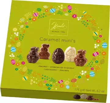 Een Hamlet Pasen karamel mini's bonbons, doos van 175 g koop je bij Supplierz BV