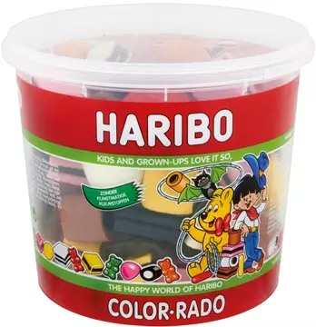 Een Haribo snoepgoed, emmer van 650 g, Color-Rado koop je bij ShopXPress