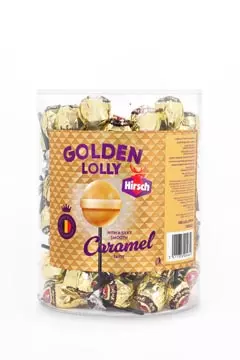 Een Hirsch Golden Lolly, 100 stuks, pot van 1,2 kg koop je bij ShopXPress