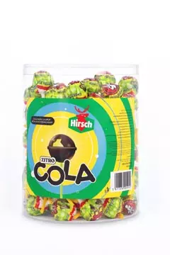 Een Hirsch Zitro Cola Lolly, 100 stuks, pot van 1,2 kg koop je bij ShopXPress