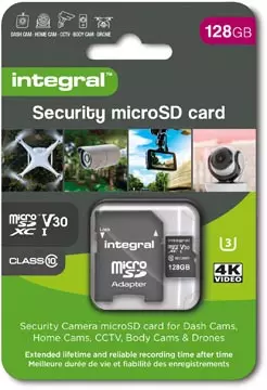 Een Integral Security microSDXC geheugenkaart, Class 10 V30 , 128 GB koop je bij ShopXPress