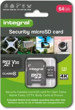 Een Integral Security microSDXC geheugenkaart, Class 10 V30 , 64 GB koop je bij ShopXPress